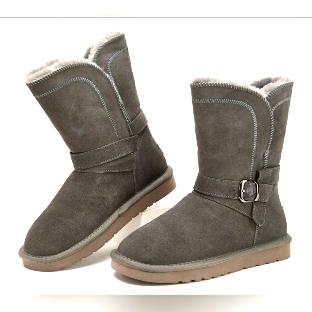 NEW Lamo UGG - like Women's Shoe Sz 10 Water-Resistant Memory Foam Gray boots